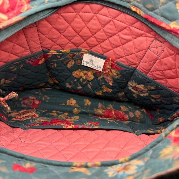 Vera Bradley Greenbriar Medium Tote Bag Retired Pattern Quilted Floral Paisley - Picture 5 of 6